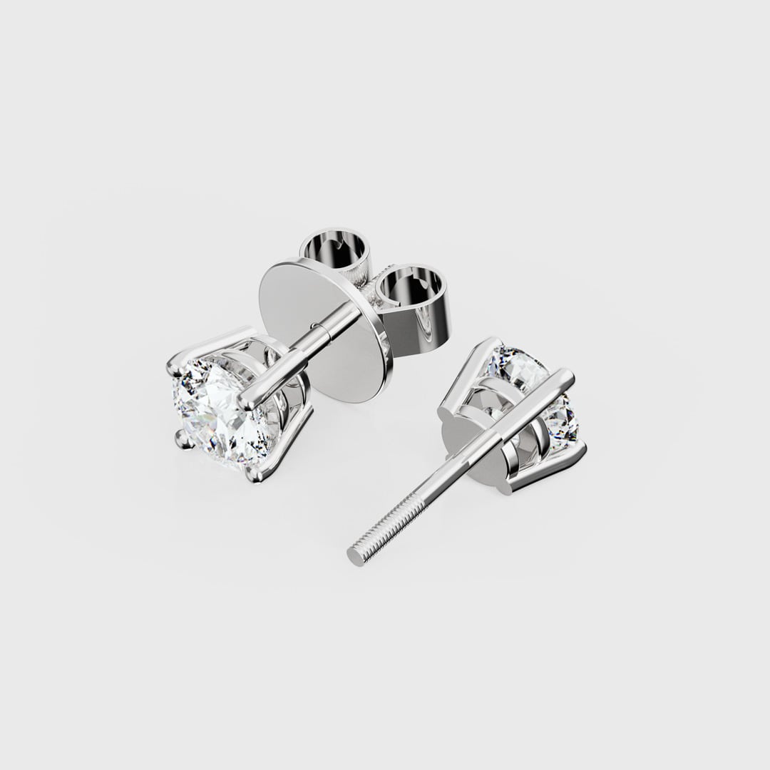 Certified Lab Grown Diamond Stud Earrings