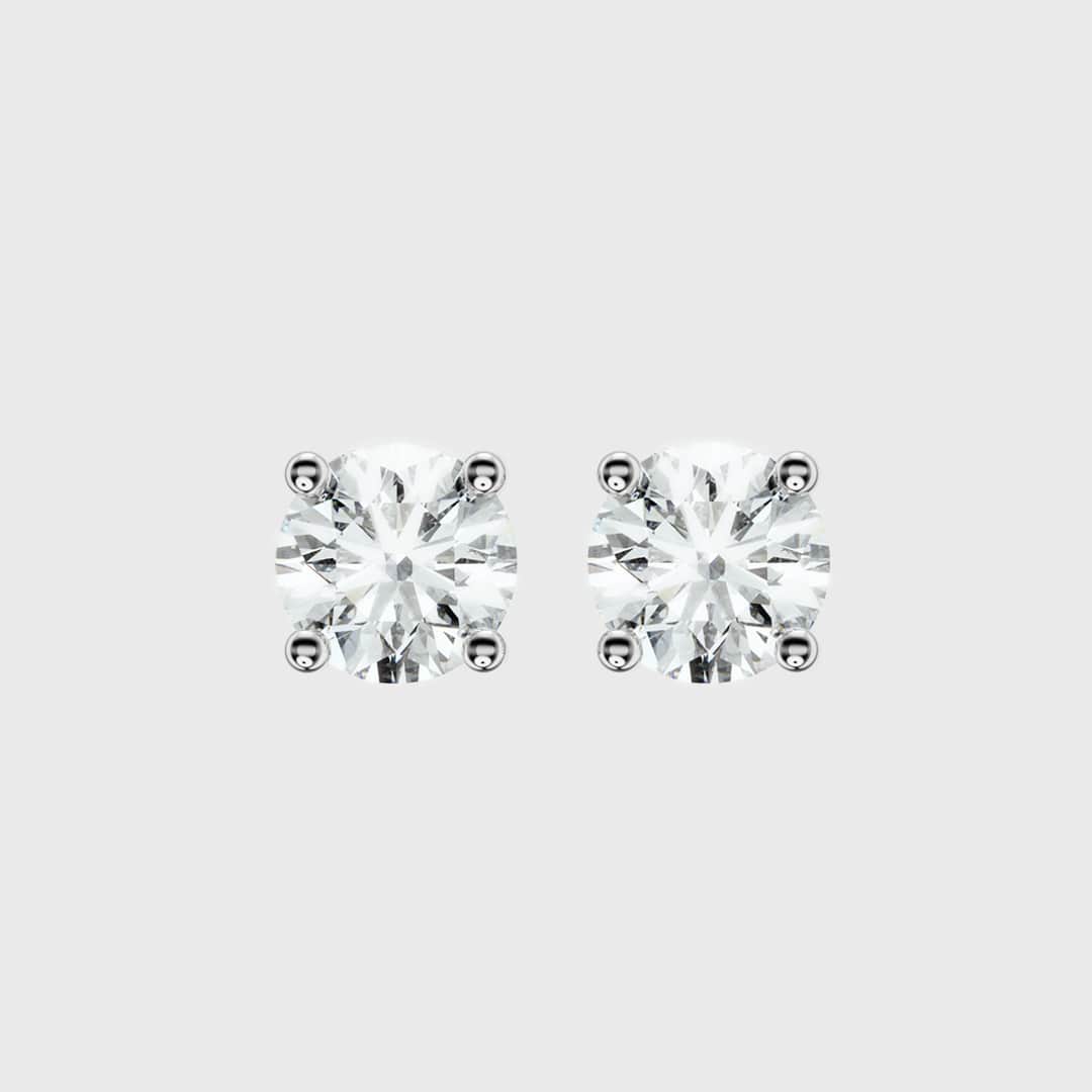 Certified Lab Grown Diamond Stud Earrings