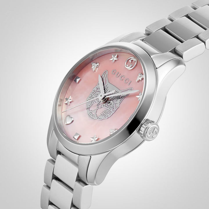 Gucci G-Timeless 27mm — Pink Mother-of-Pearl, Mystic Cat | YA1265013