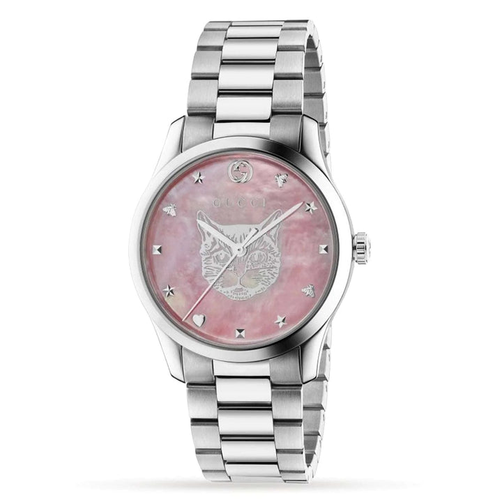 Gucci G-Timeless 38mm — Mystic Cat, Pink Mother-of-Pearl | YA1264166