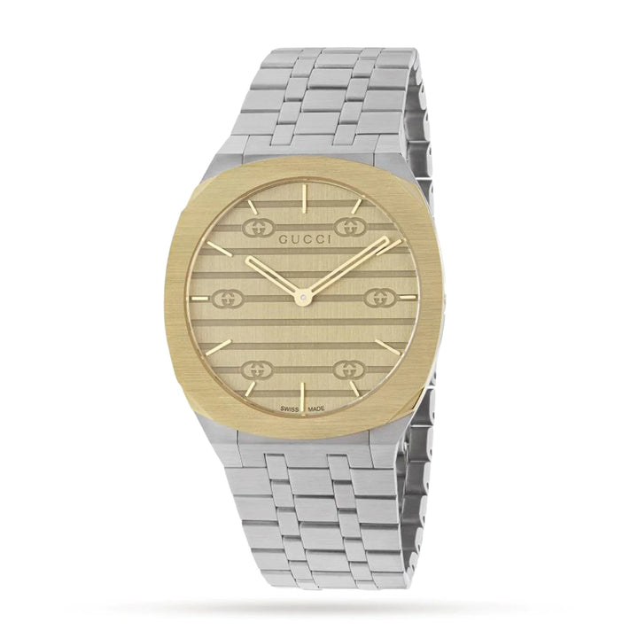 Gucci 25H 38mm — Champagne Dial, Gold-Tone | YA163405