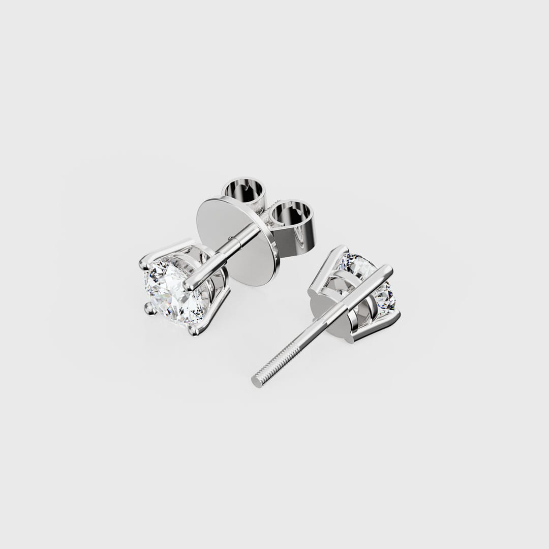 Certified Lab Grown Diamond Stud Earrings