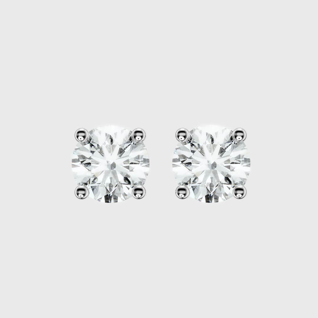 Certified Lab Grown Diamond Stud Earrings