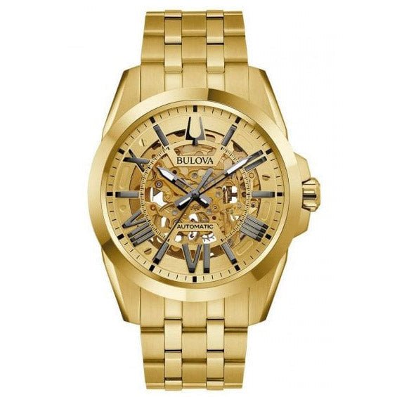 Bulova Sutton Skeleton Automatic — Gold-Tone | 97A162