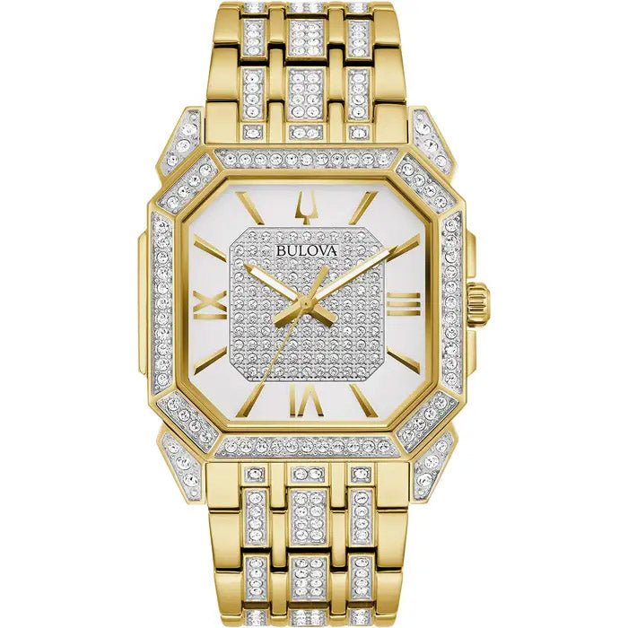 Bulova Crystal 40mm — White Dial, Gold-Tone | 98A295