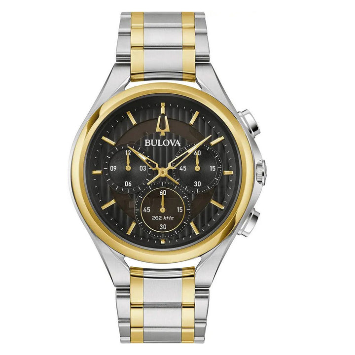 Bulova CURV Chronograph — Black Dial, Two-Tone | 98A301