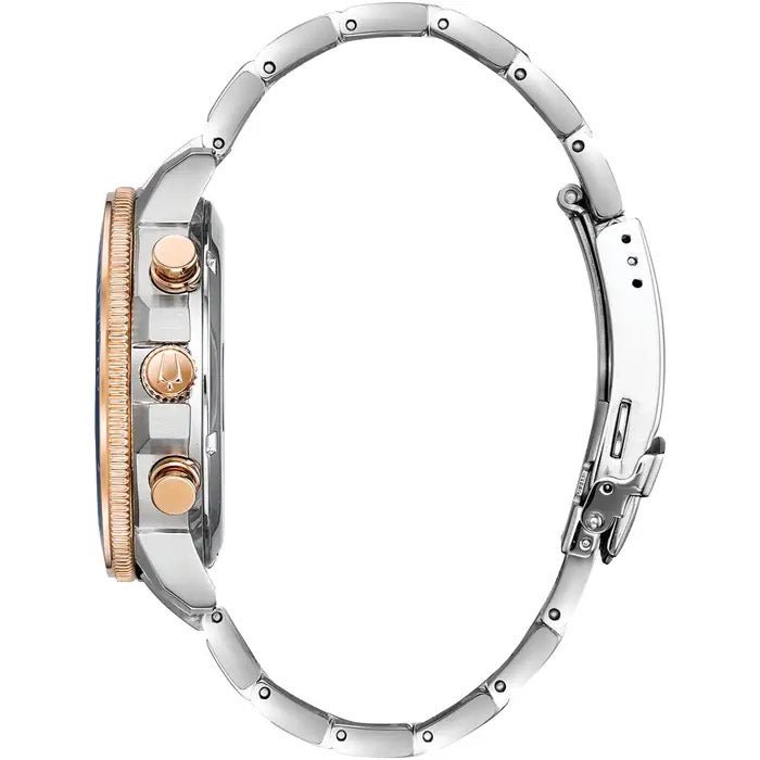 Bulova Marine Star Chronograph — Blue, Rose-Gold Tone | 98B301