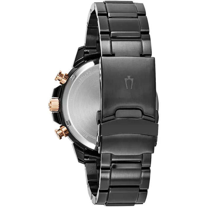 Bulova Marine Star Chronograph — Black, Rose-Gold-Tone | 98B302