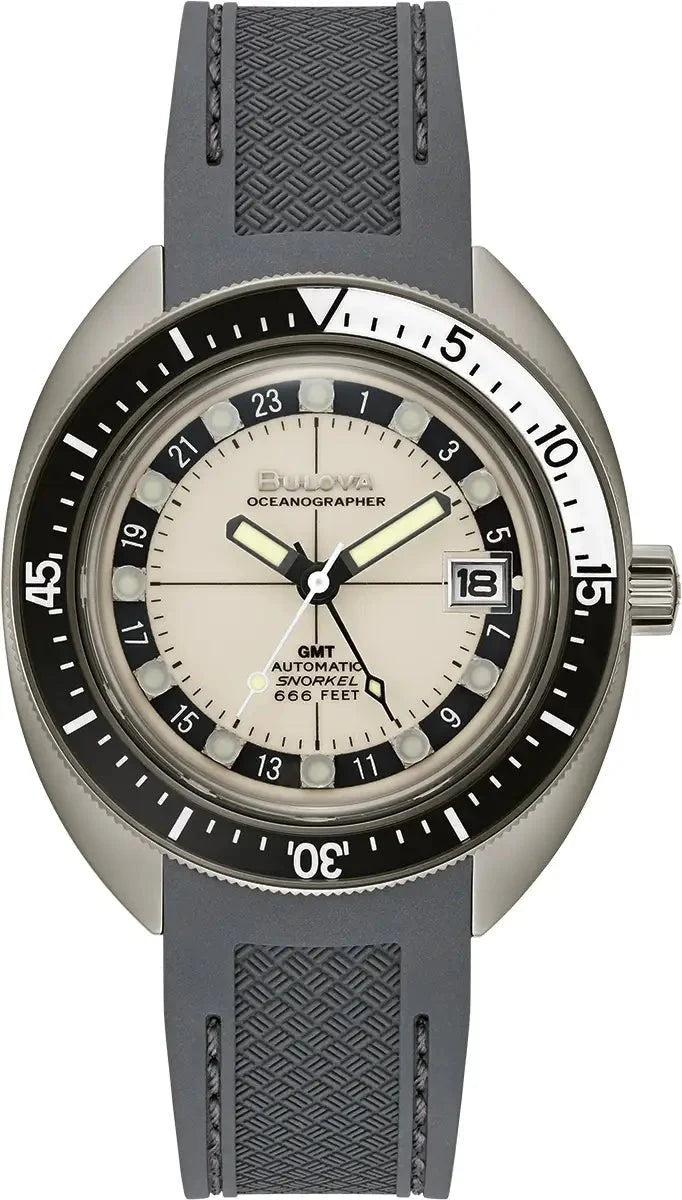 Bulova Oceanographer GMT Automatic — White Dial | 98B407