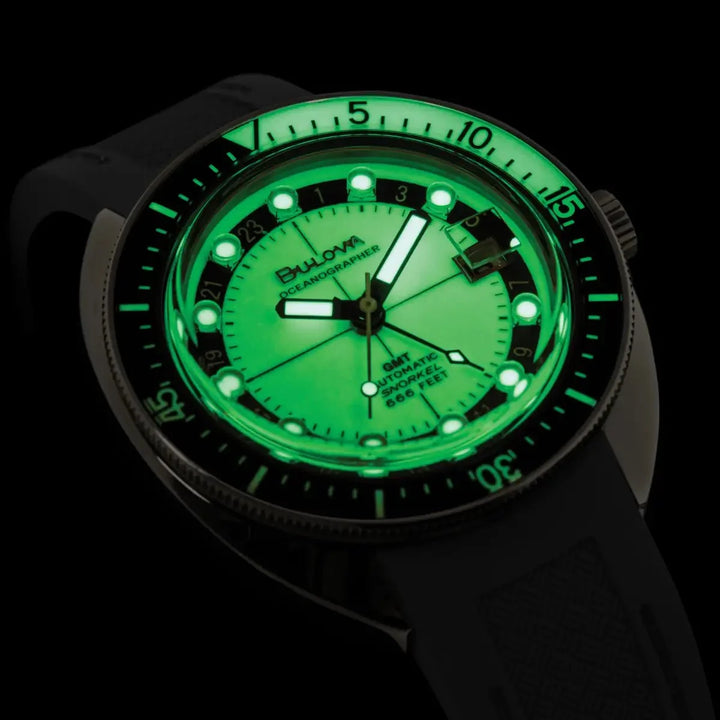 Bulova Oceanographer GMT Automatic — White Dial | 98B407