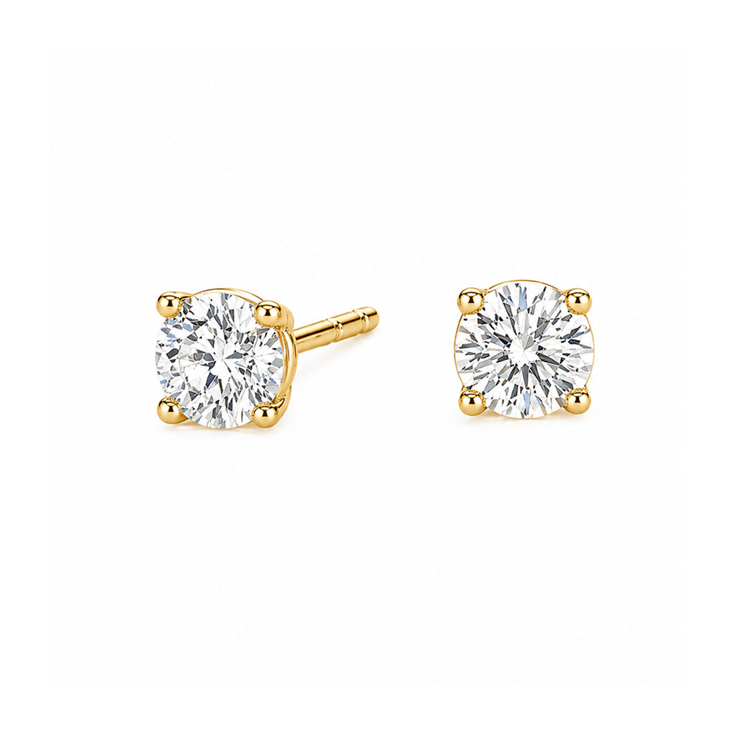 Round Cut Lab Diamond Stud Earrings (0.75 ct. tw.) in 10K Yellow Gold