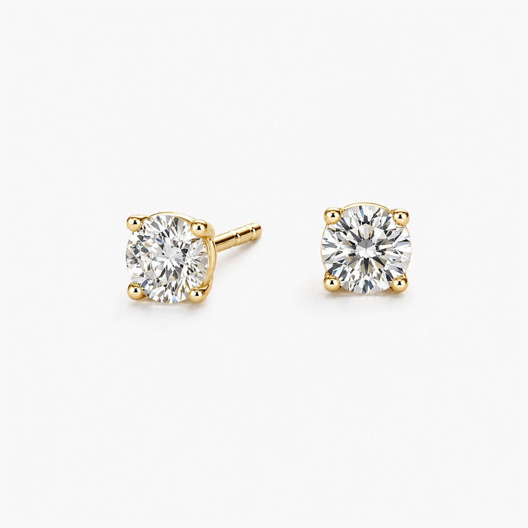 Round Lab Grown Diamond Stud Earrings