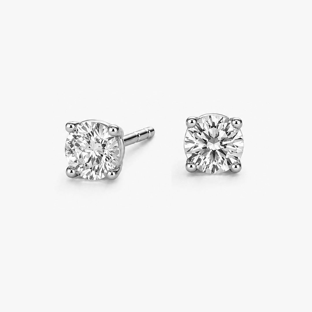 Round Lab Grown Diamond Stud Earrings