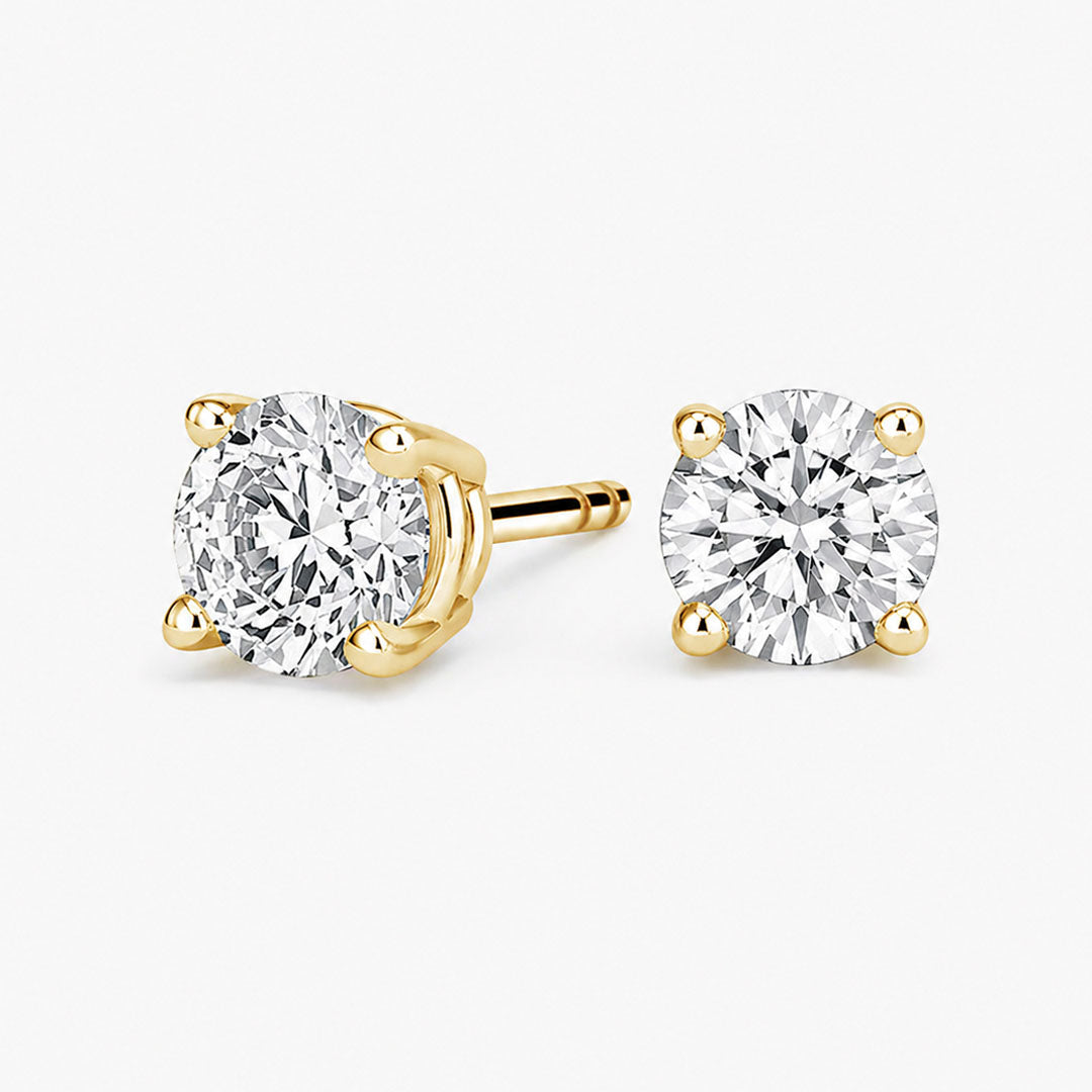 Round Lab Grown Diamond Stud Earrings