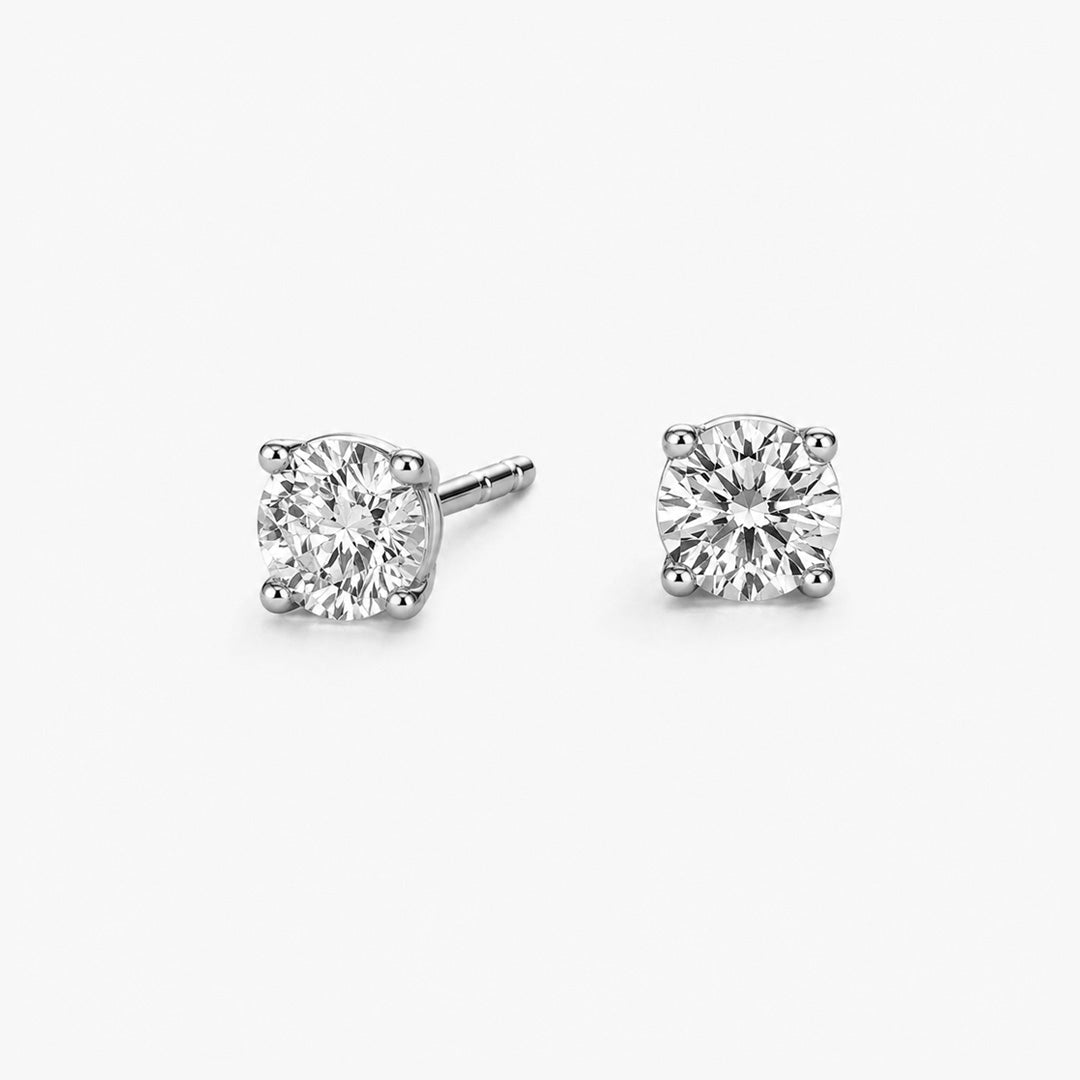 Round Cut Lab Diamond Stud Earrings (0.50 ct. tw.) in Sterling Silver