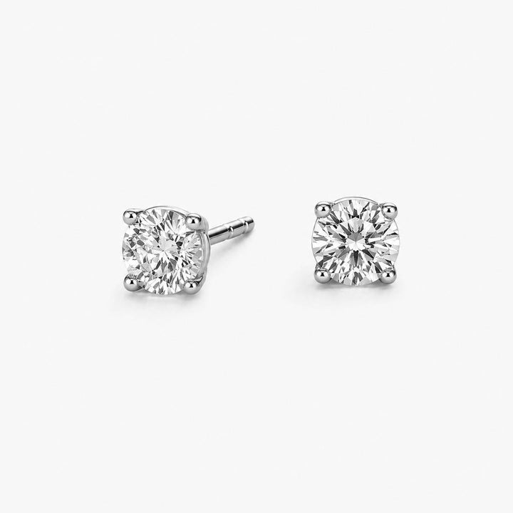 Round Cut Lab Diamond Stud Earrings (0.50 ct. tw.) in Sterling Silver