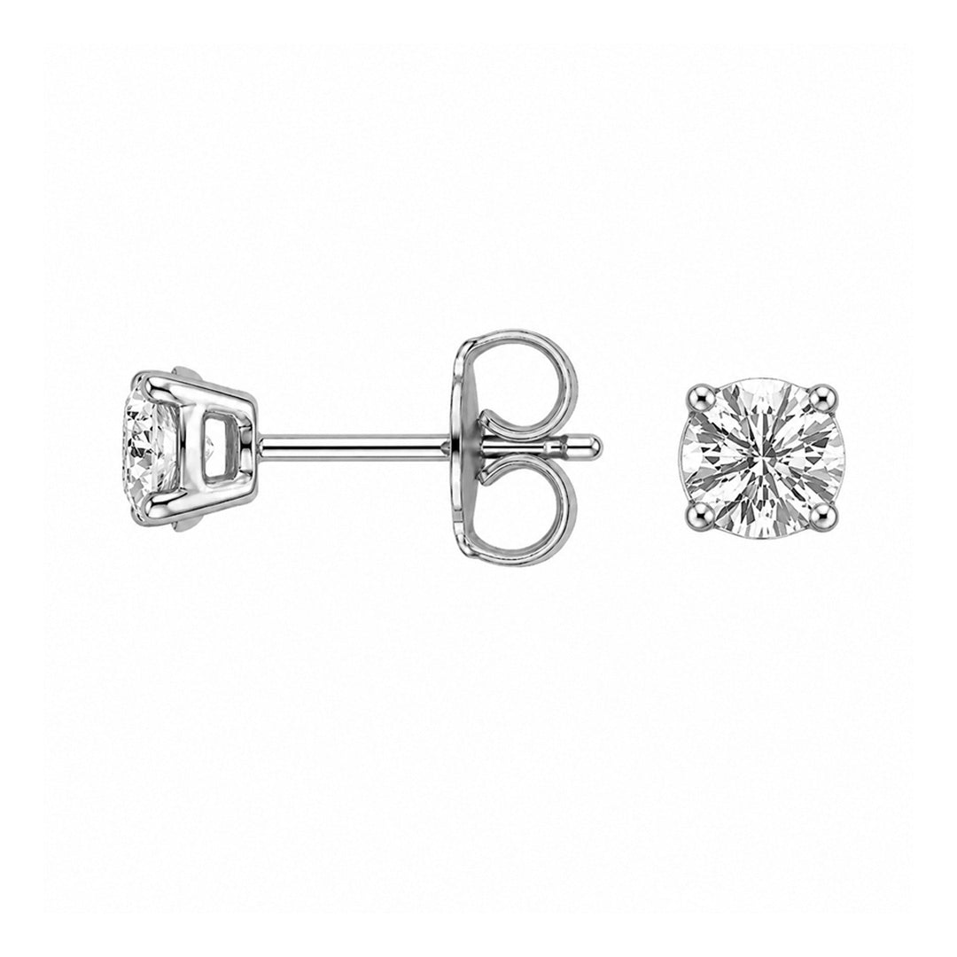 Round Cut Lab Diamond Stud Earrings (0.50 ct. tw.) in Sterling Silver