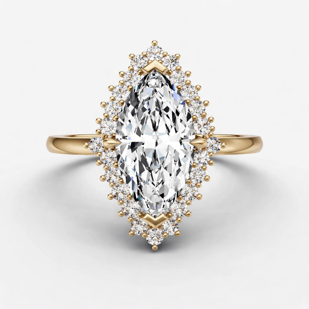 Halo Ring - Marquise