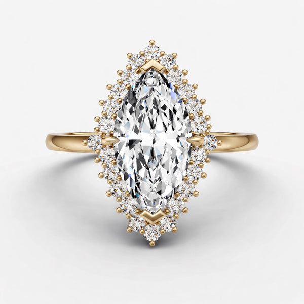 Halo Ring - Marquise