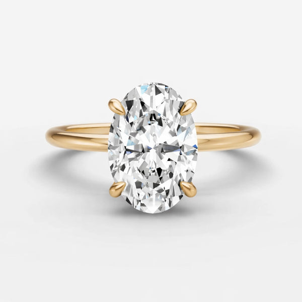 Hidden Halo Ring - Oval