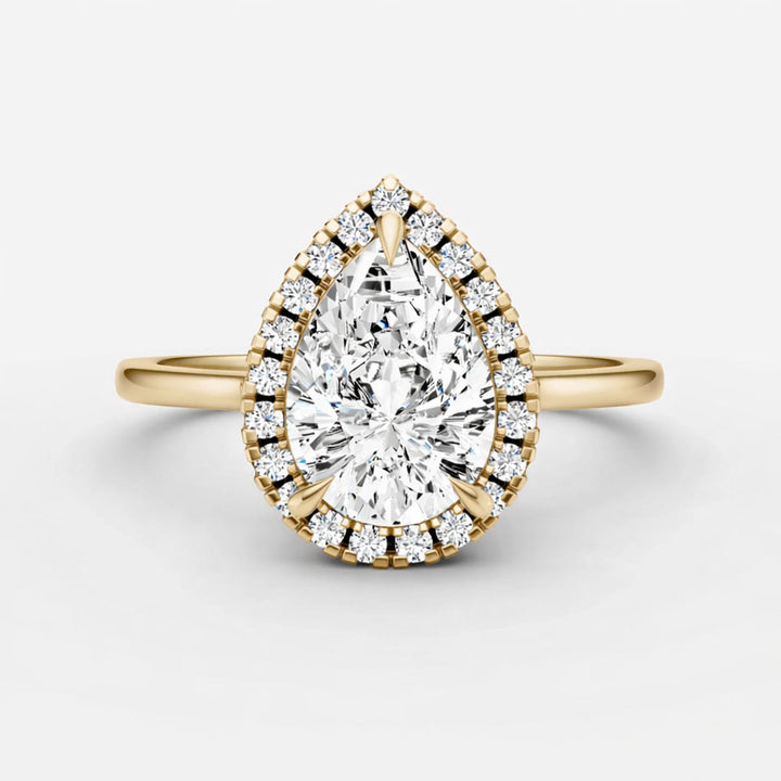 Halo Ring - Pear