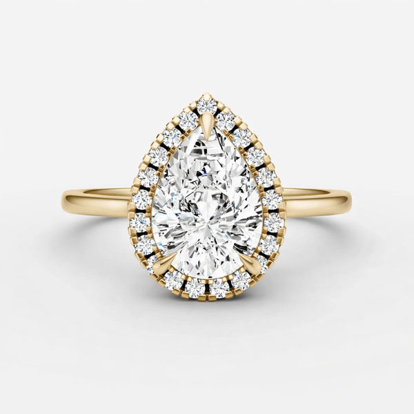 Halo Ring - Pear