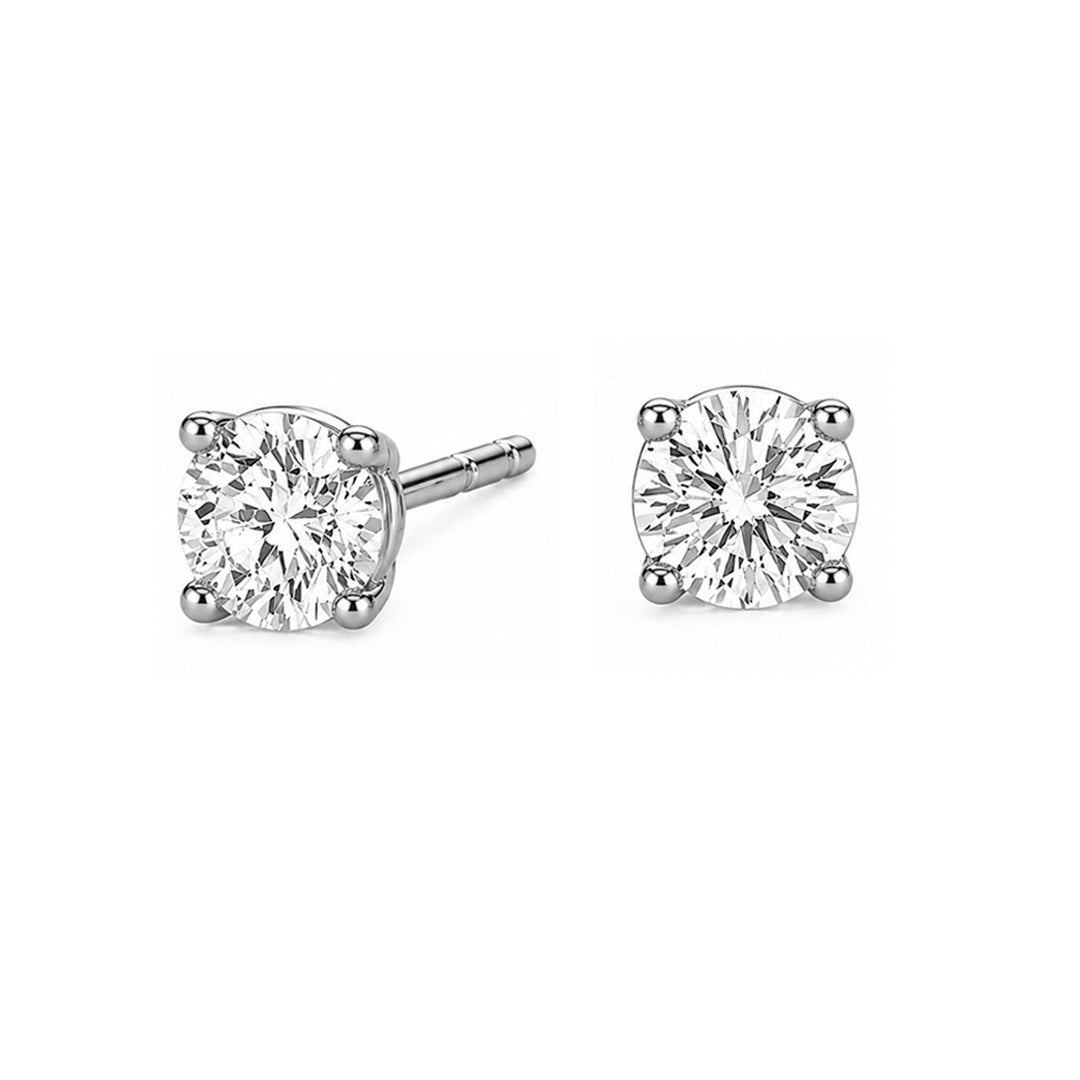 Round Lab Grown Diamond Stud Earrings
