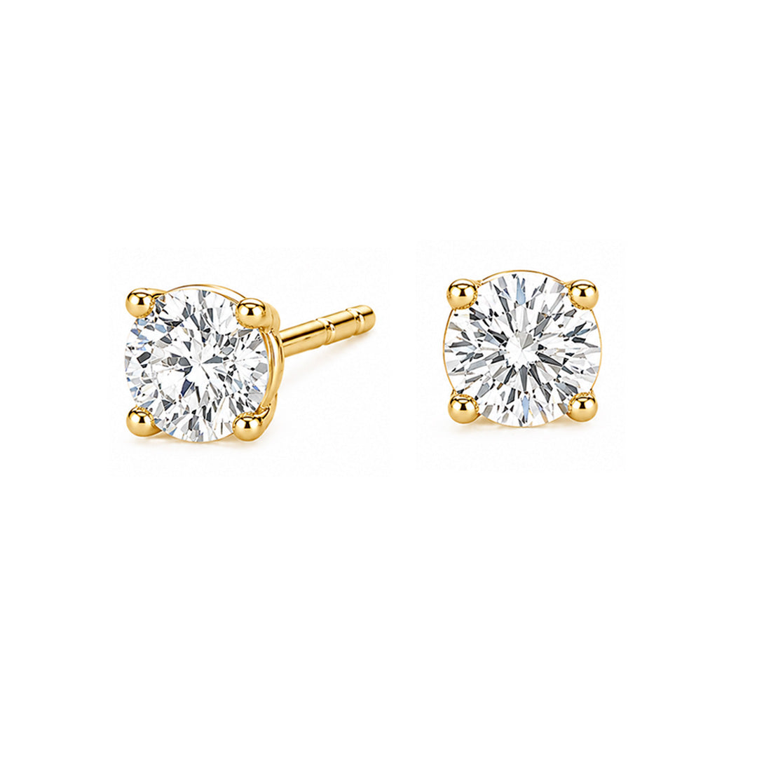 Round Lab Grown Diamond Stud Earrings