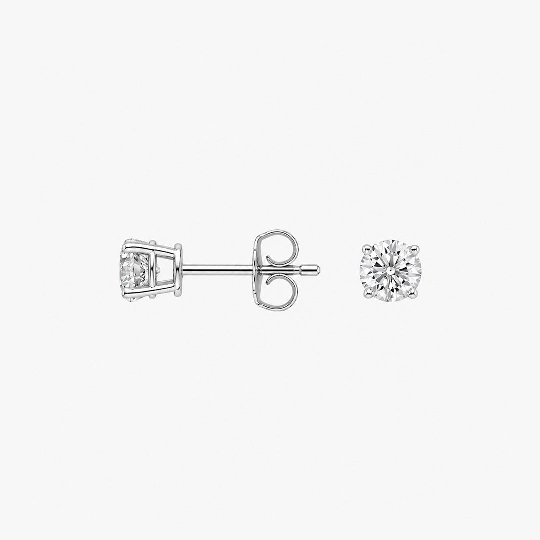 Round Cut Lab Diamond Stud Earrings (0.25 ct. tw.) in Sterling Silver
