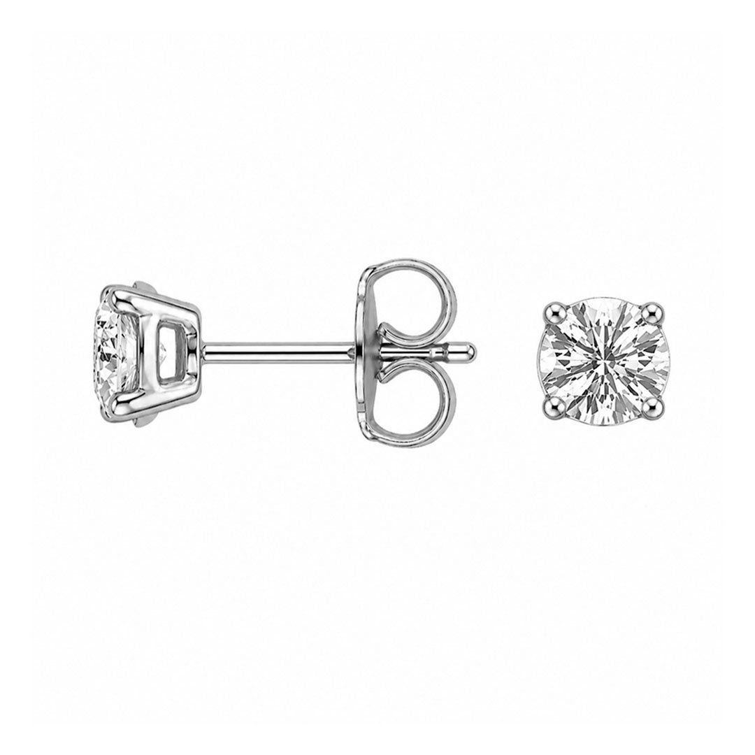 Round Cut Lab Diamond Stud Earrings (2 ct. tw.) in 14K White Gold