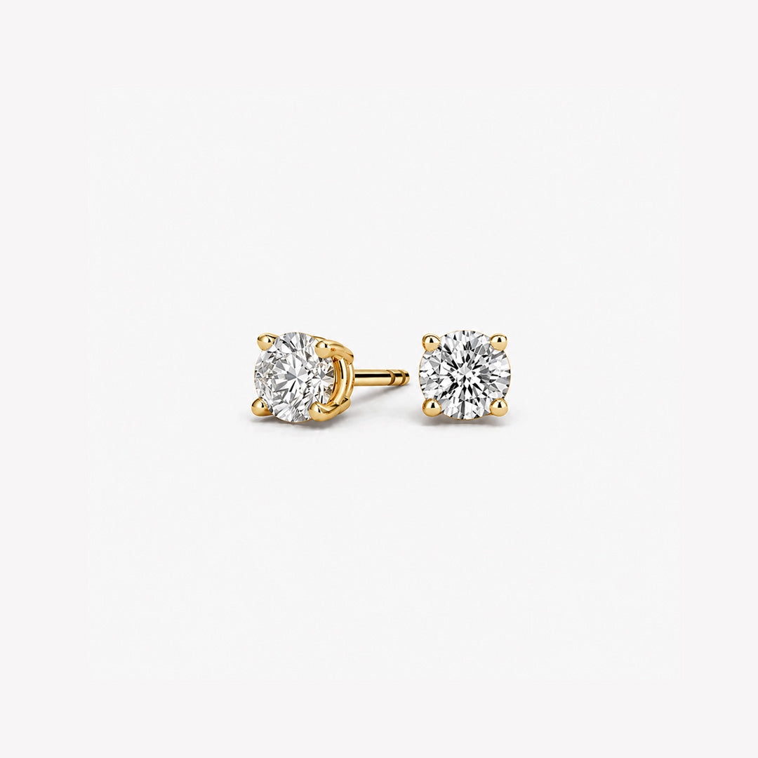 Round Lab Grown Diamond Stud Earrings
