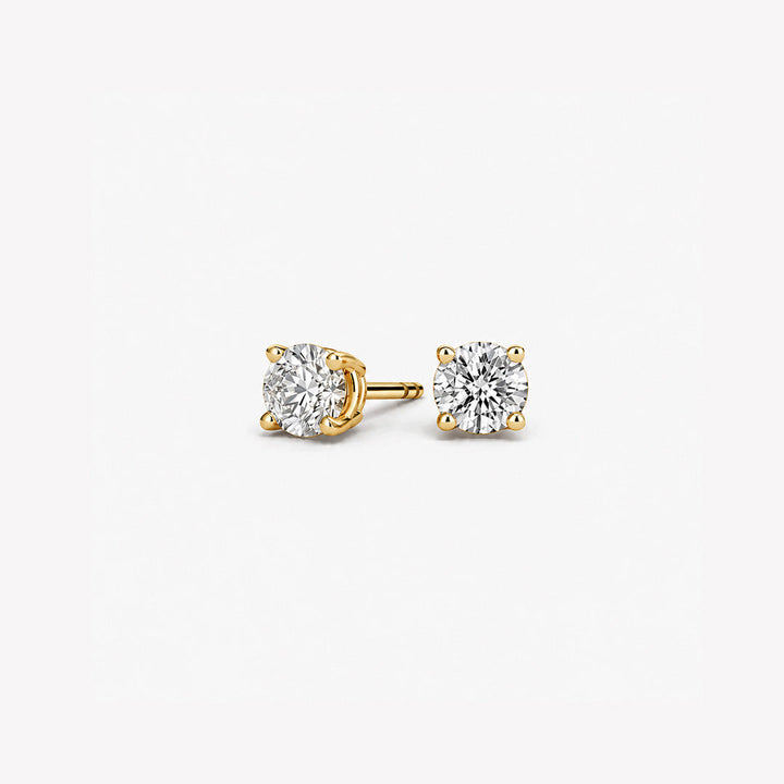 Round Cut Lab Diamond Stud Earrings (0.25 ct. tw.) in 10K Yellow Gold