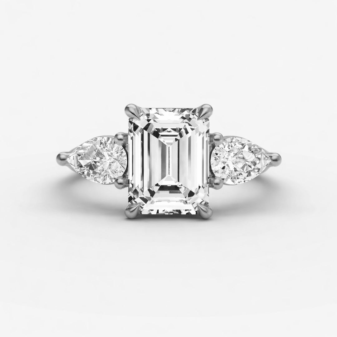 Three Stone Ring - Emerald