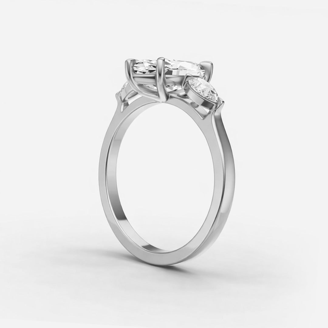 Three Stone Ring - Marquise