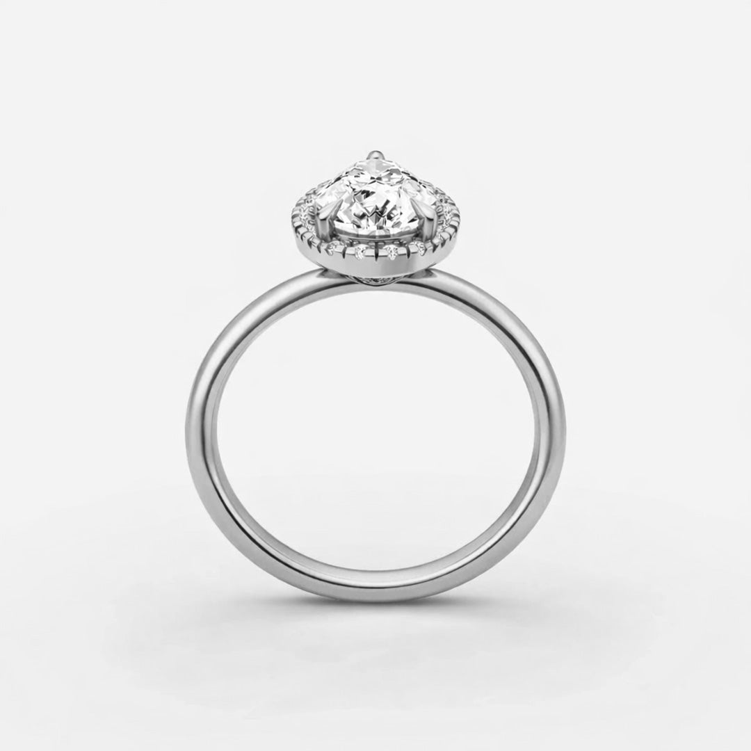 Halo Ring - Pear