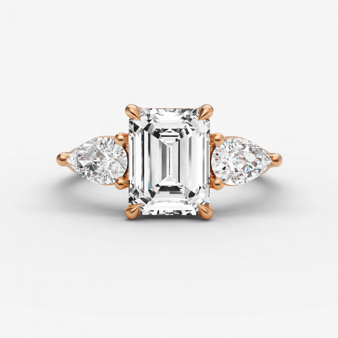 Three Stone Ring - Emerald