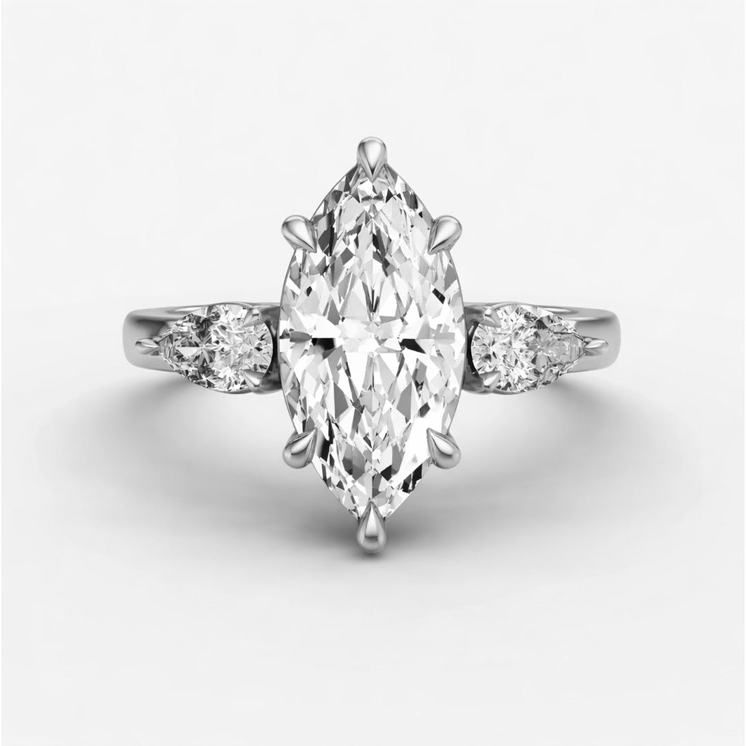Three Stone Ring - Marquise