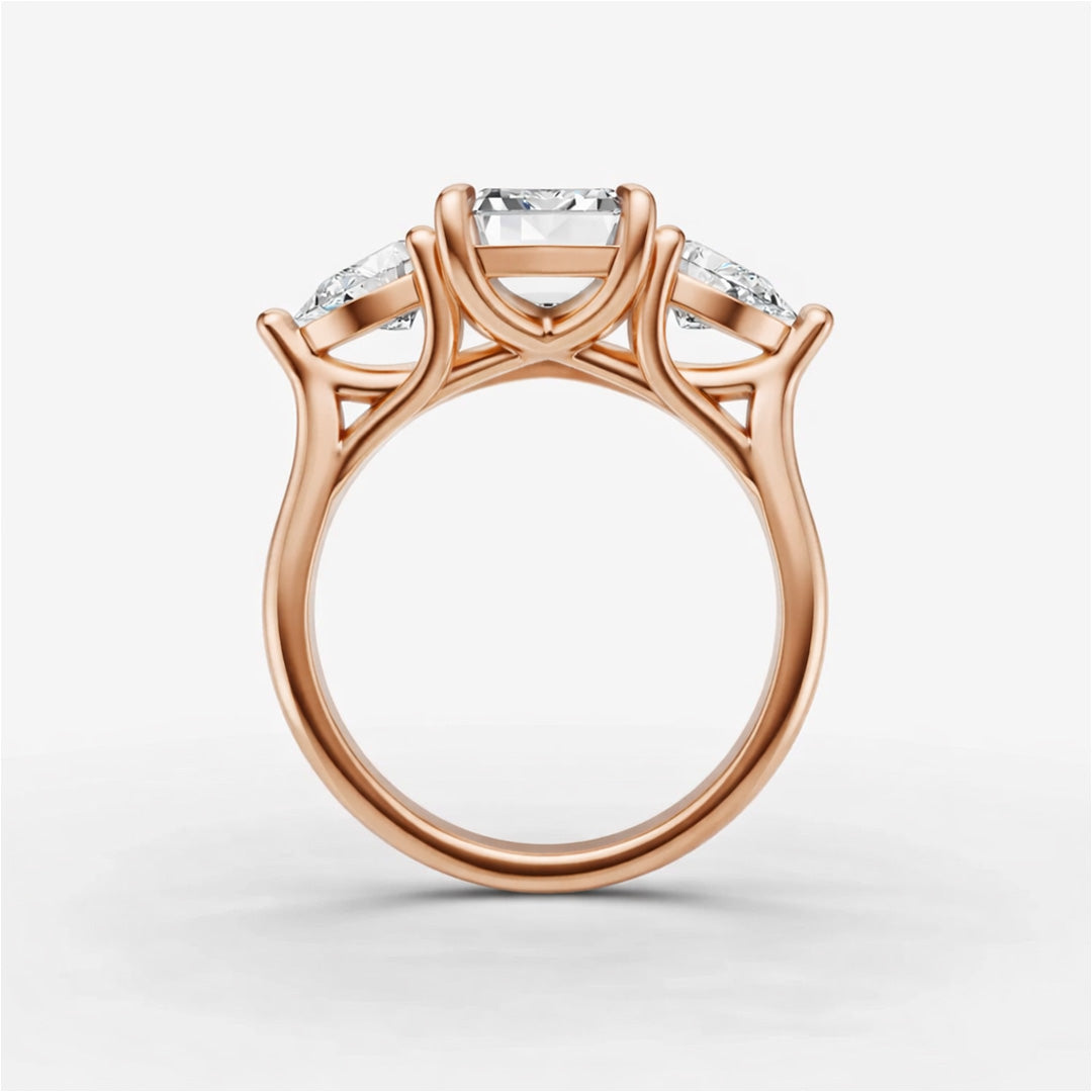 Three Stone Ring - Emerald