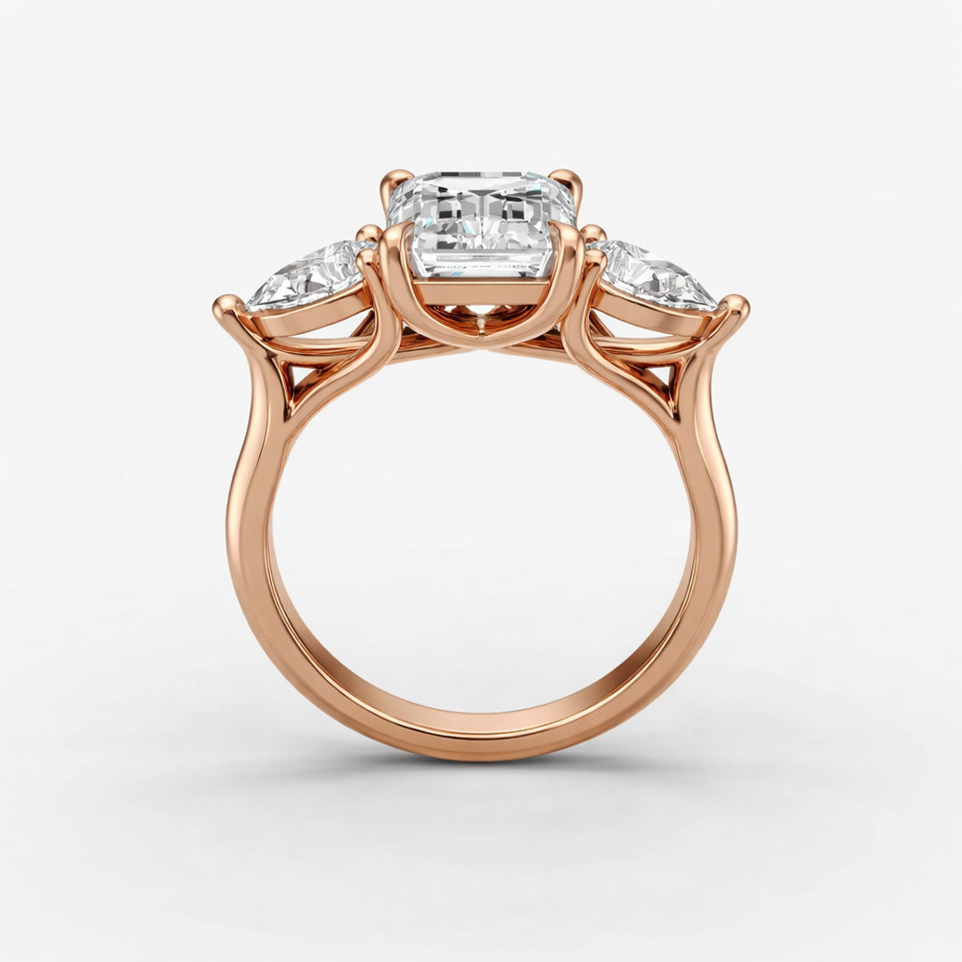 Three Stone Ring - Emerald