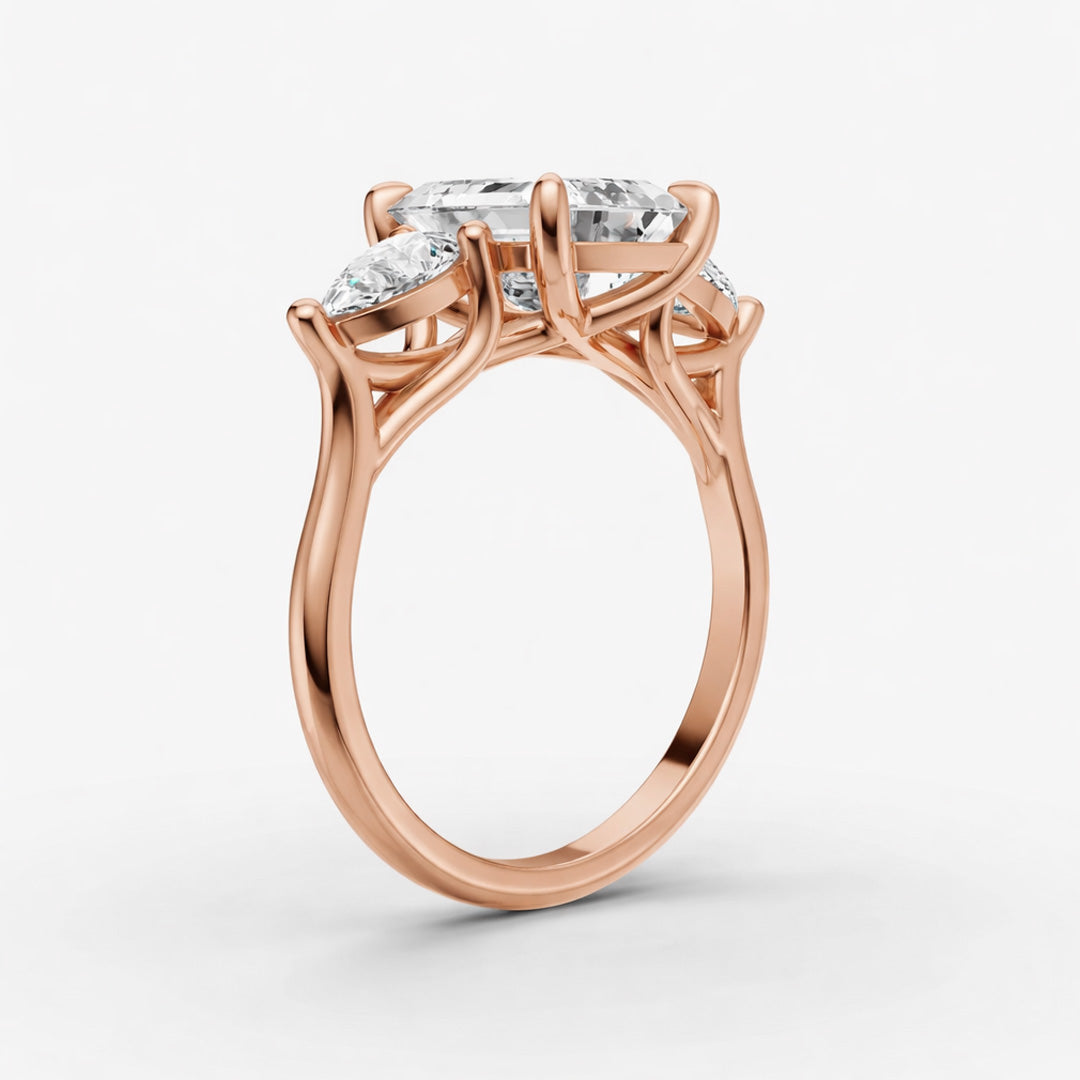 Three Stone Ring - Emerald