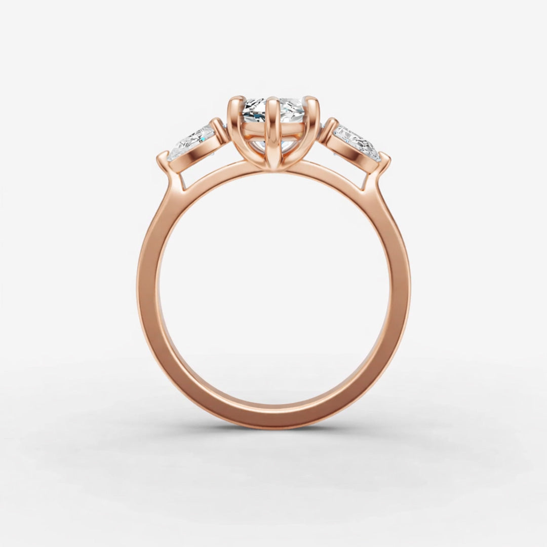 Three Stone Ring - Marquise