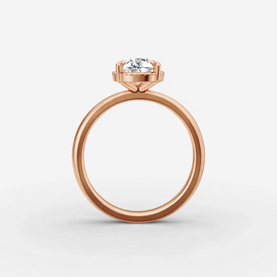 Halo Ring - Pear