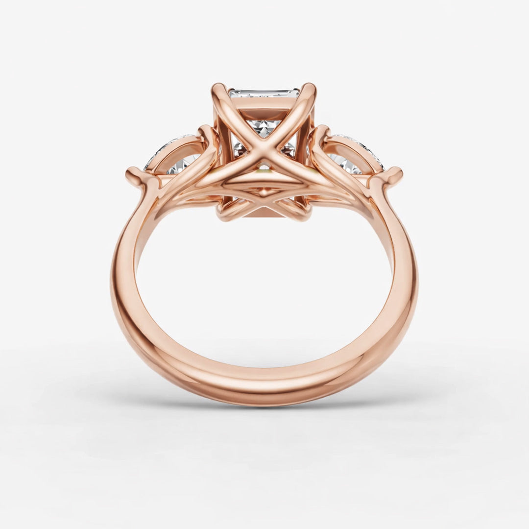 Three Stone Ring - Emerald