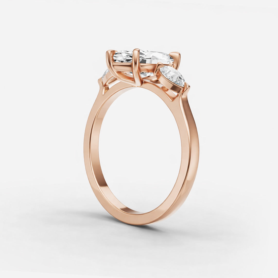 Three Stone Ring - Marquise