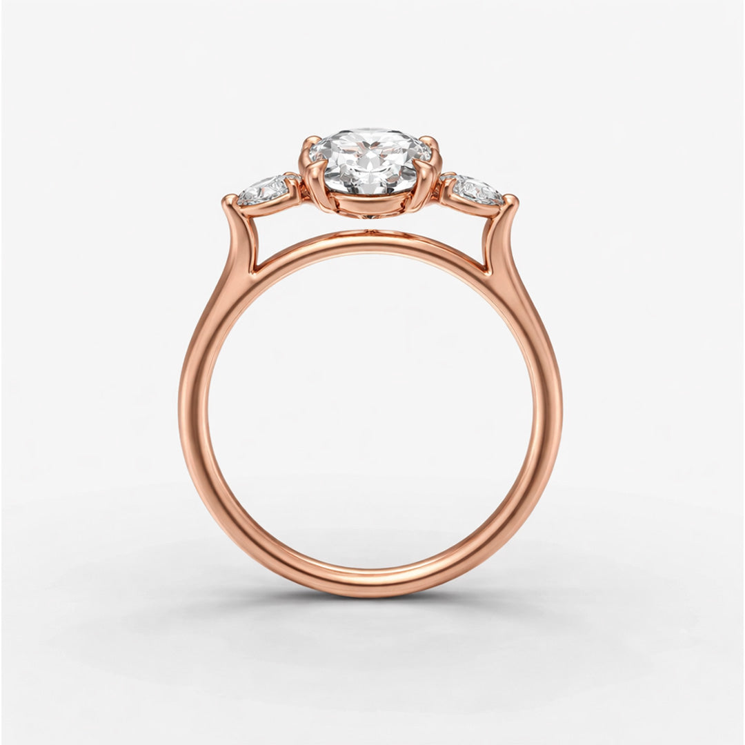 Three Stone Ring - Oval