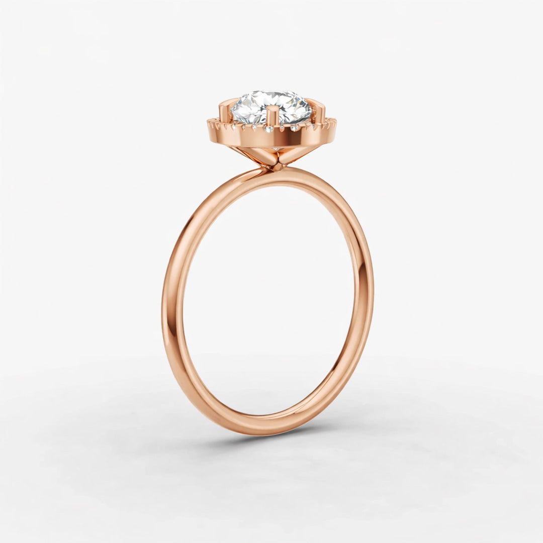 Halo Ring - Pear