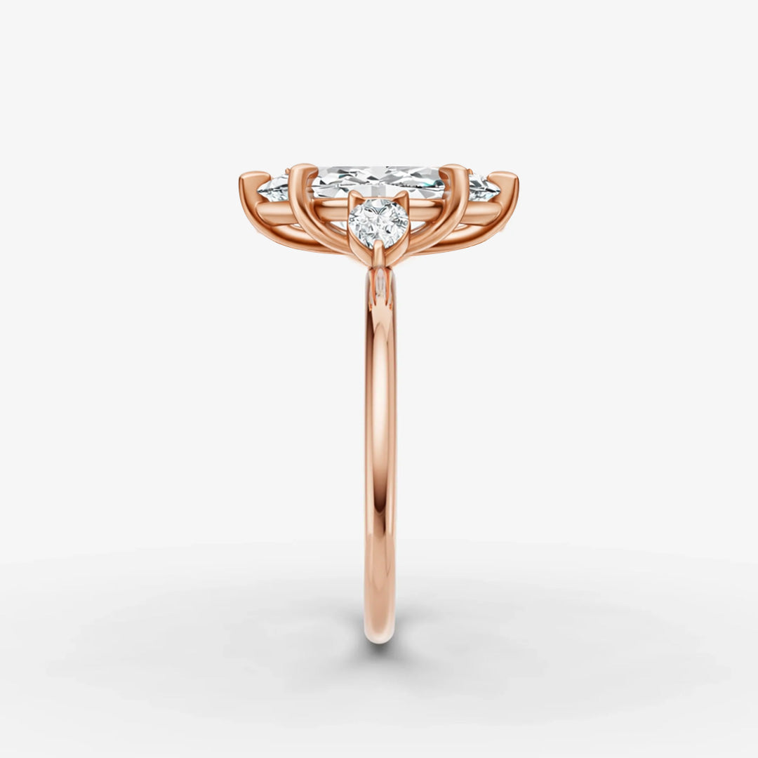 Three Stone Ring - Marquise
