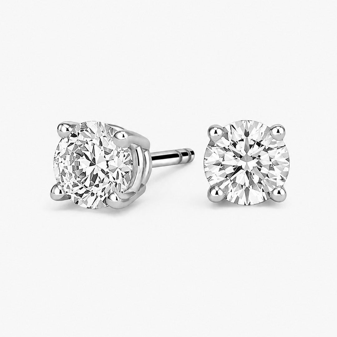 Round Lab Grown Diamond Stud Earrings