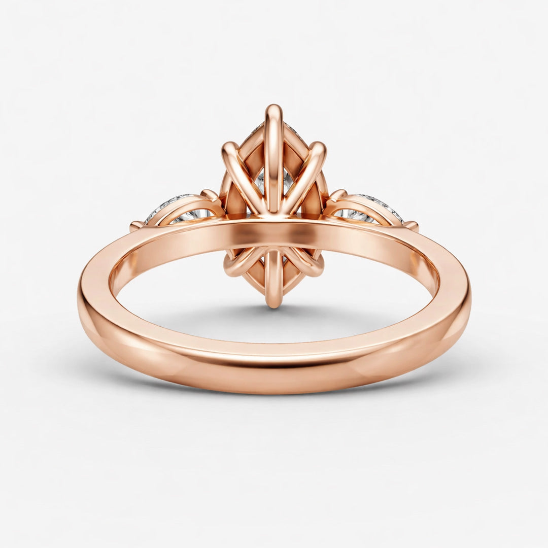 Three Stone Ring - Marquise