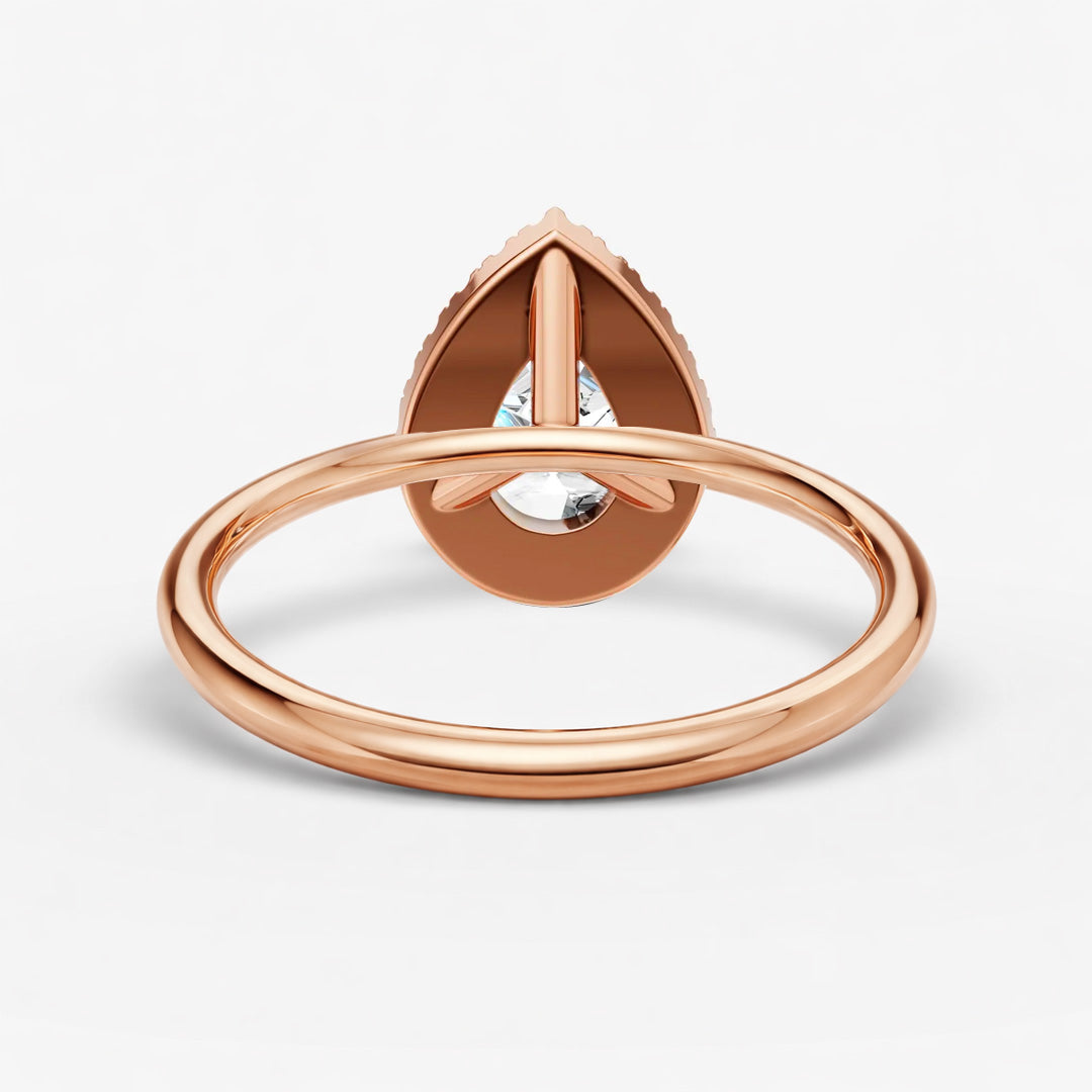 Halo Ring - Pear
